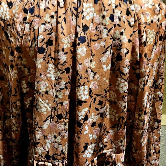 Adyson Parker 1X Mini Floral Baby Doll Silhouette Dress Tired Boho Flowy Ditsy - Picture 7 of 9